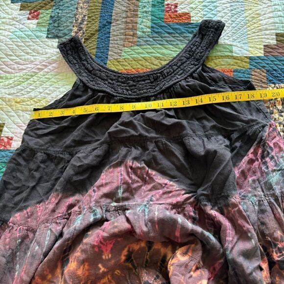 🌞 100% Cotton Kathmandu Imports Tiered Tie Dye Dress Size M - Picture 5 of 7